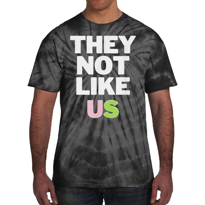 Not Like Us P.I.N.K And Green Tie-Dye T-Shirt