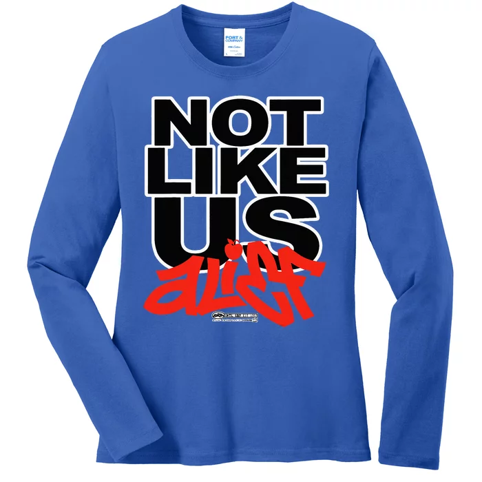 Not Like Us Alief Ladies Long Sleeve Shirt