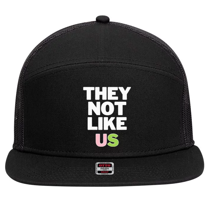 Not Like Us 7 Panel Mesh Trucker Snapback Hat