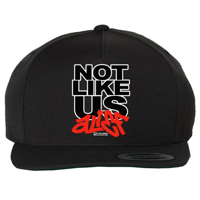 Not Like Us Alief Wool Snapback Cap