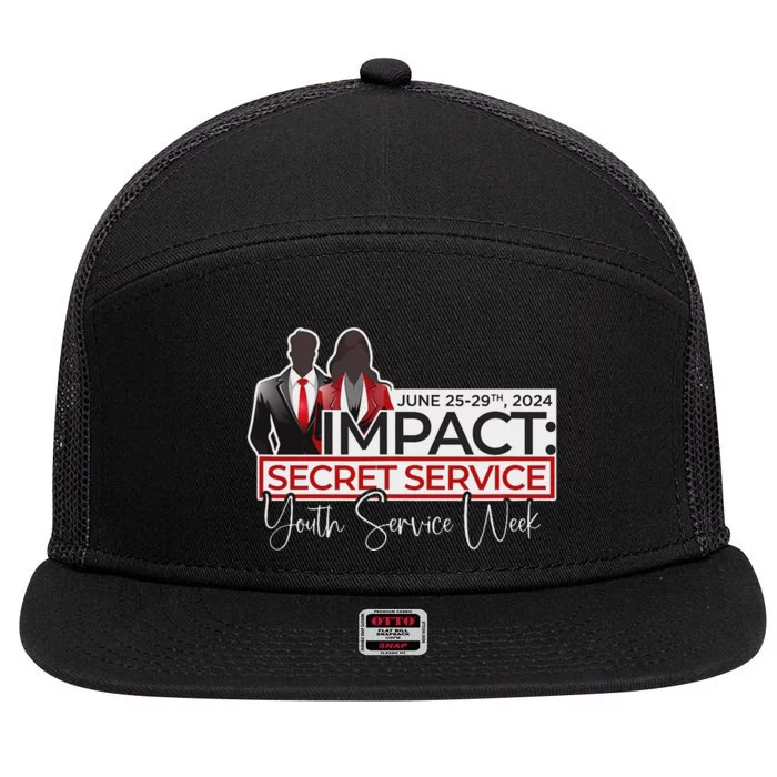 New Life Vineyard Impact Secret Service 7 Panel Mesh Trucker Snapback Hat