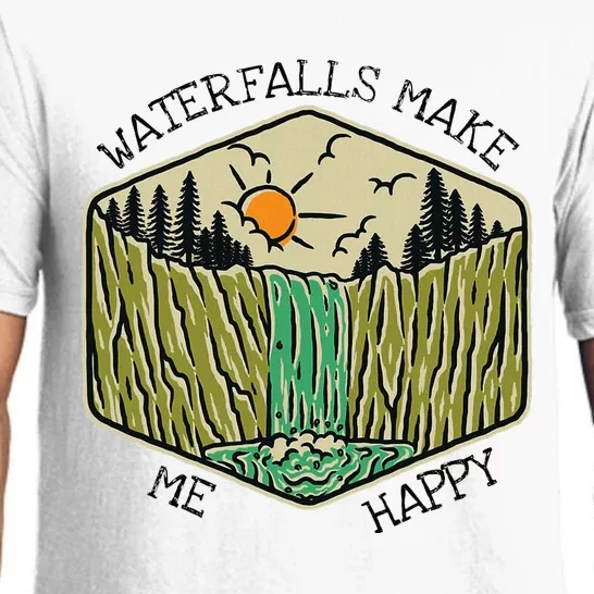 Nature Lover Waterfall Lovers Waterfall Happy Love Hiking Pajama Set