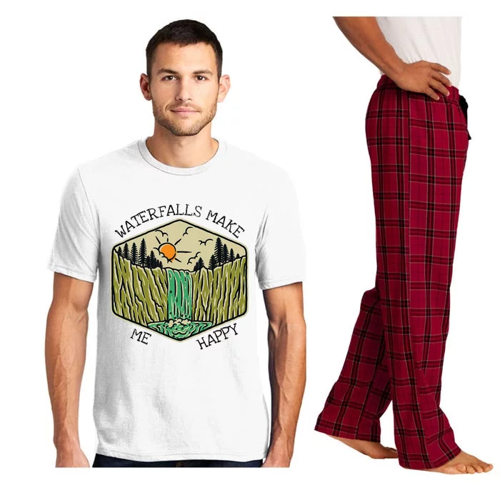 Nature Lover Waterfall Lovers Waterfall Happy Love Hiking Pajama Set