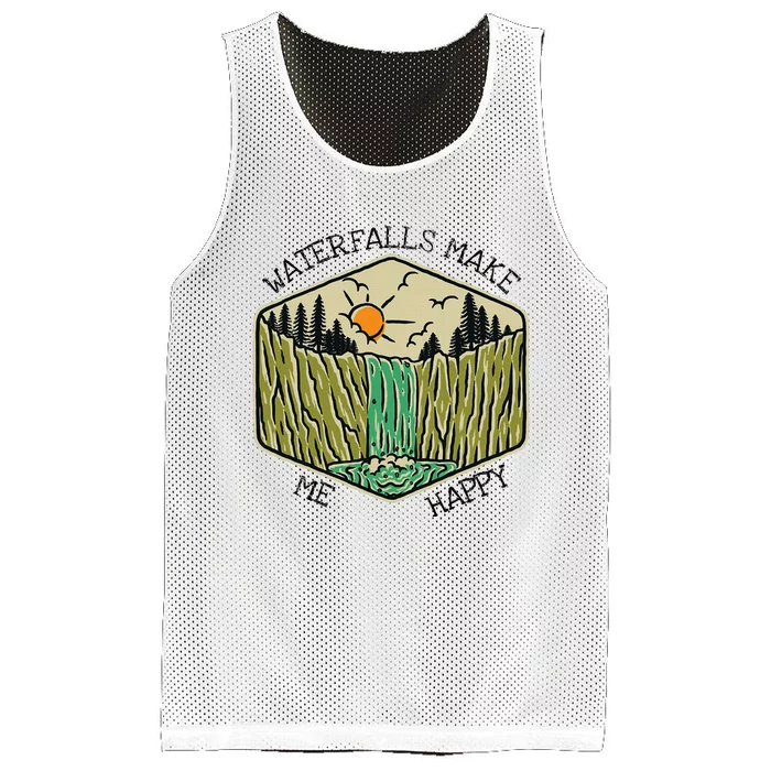 Nature Lover Waterfall Lovers Waterfall Happy Love Hiking Mesh Reversible Basketball Jersey Tank