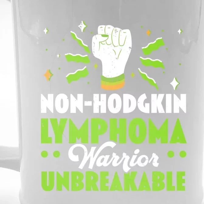 Nongifthodgkin Lymphoma Warrior Unbreakable Cancer Fighter Cute Gift Front & Back Beer Stein