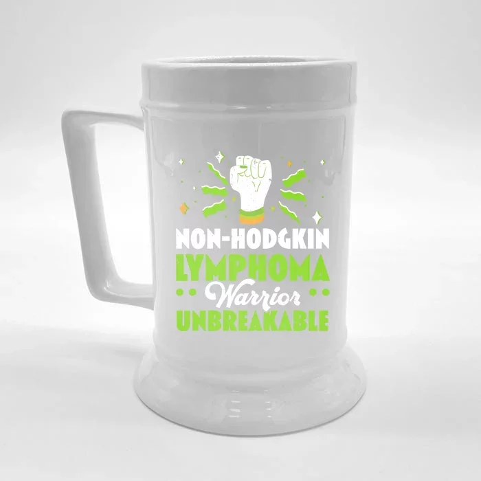 Nongifthodgkin Lymphoma Warrior Unbreakable Cancer Fighter Cute Gift Front & Back Beer Stein