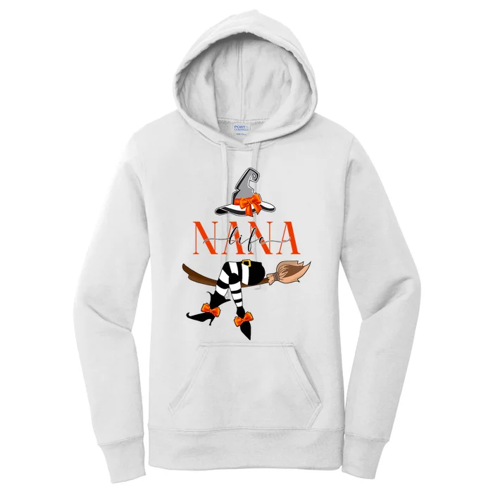 Nana Life Witch Halloween Grandma Gigi Halloween Costume Women's Pullover Hoodie