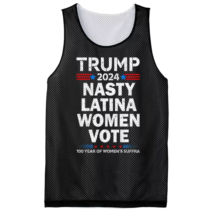 Nasty Latina Women Vote Trump 2024 Presidential 47 Pro Trump Mesh Reversible Basketball Jersey Tank