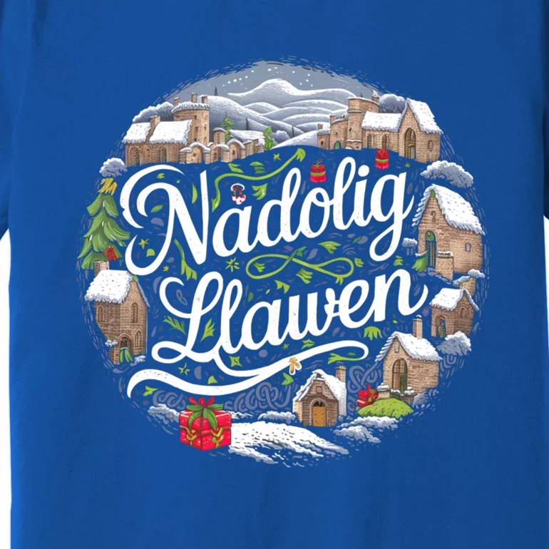 Nadolig Llawen Welsh Gift Premium T-Shirt