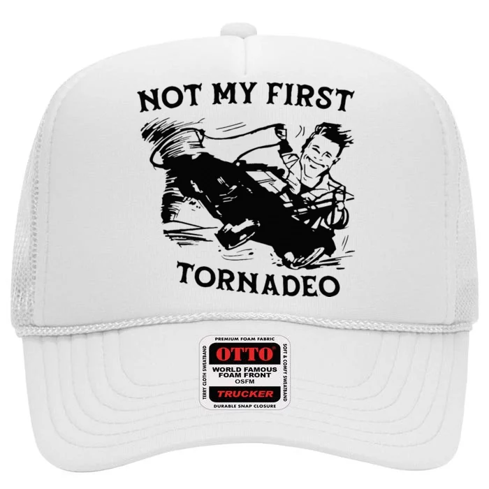 Not My 1st Tornado Vintage Retro High Crown Mesh Trucker Hat