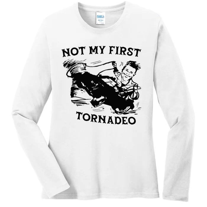 Not My 1st Tornado Vintage Retro Ladies Long Sleeve Shirt