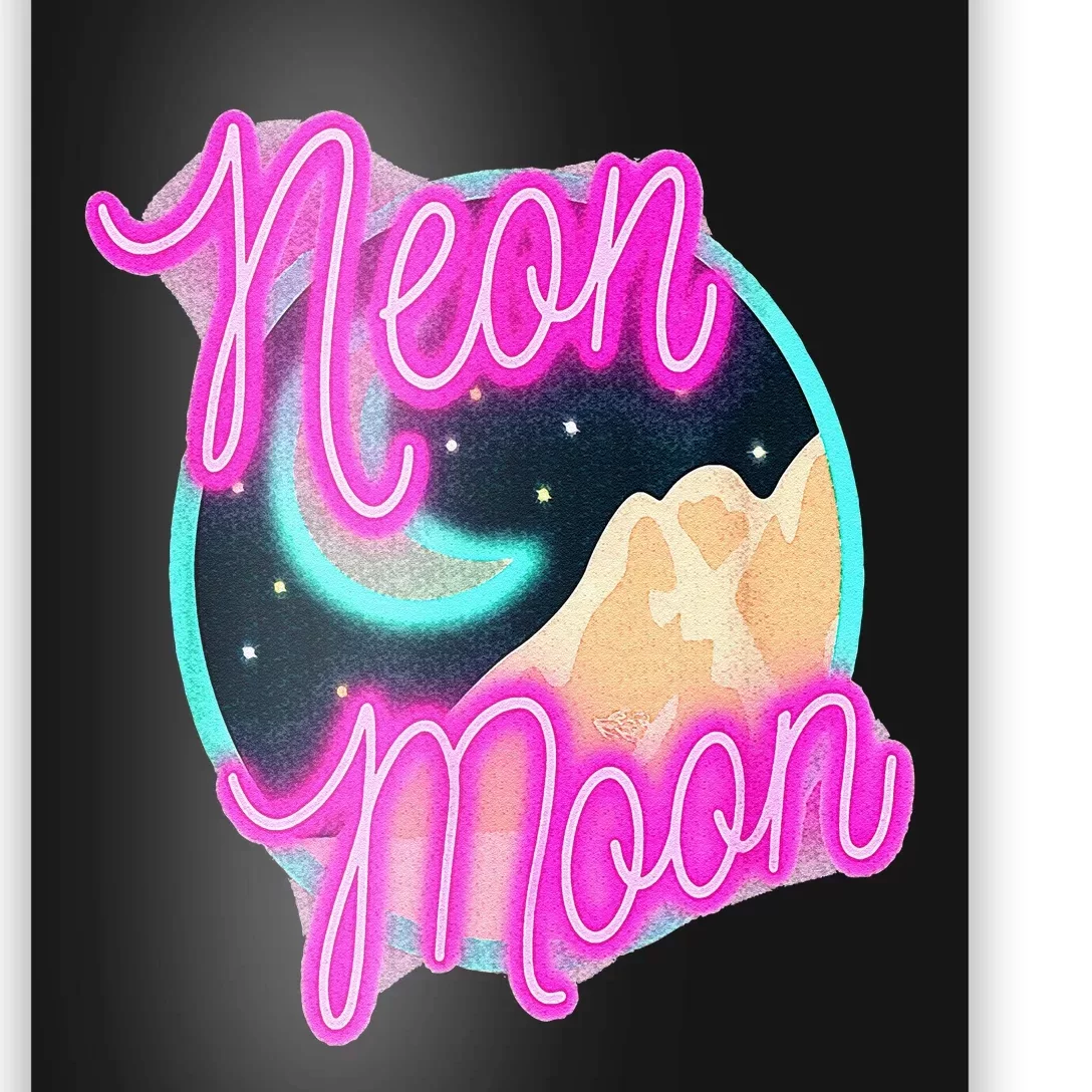 Neon Moon 90s Country Music Poster