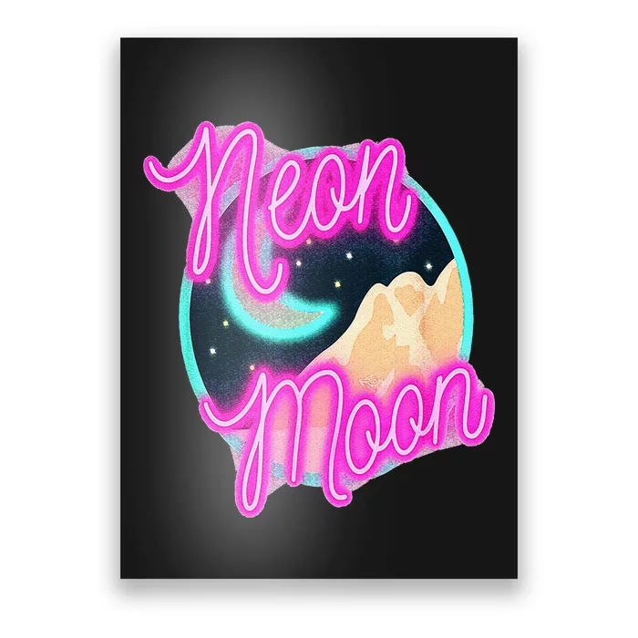 Neon Moon 90s Country Music Poster