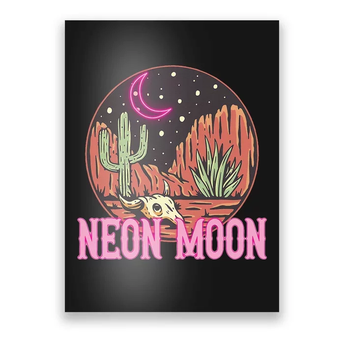 Neon Moon 90s Country Music Poster