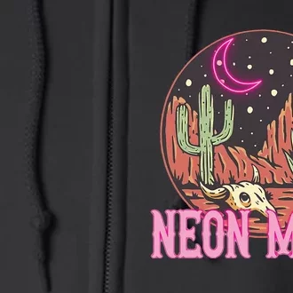 Neon Moon 90s Country Music Full Zip Hoodie