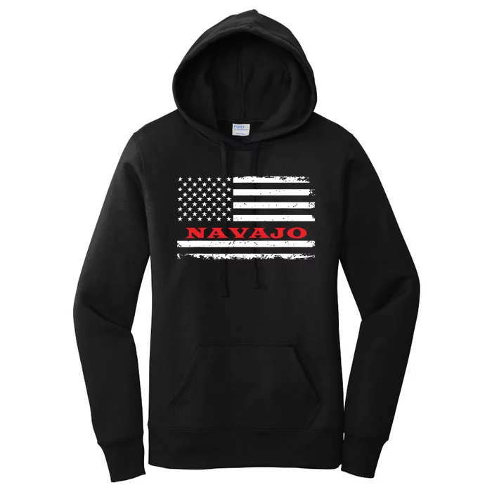 New Mexico American Flag Navajo Usa Patriotic Souvenir Women's Pullover Hoodie