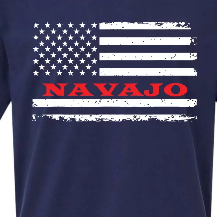 New Mexico American Flag Navajo Usa Patriotic Souvenir Sueded Cloud Jersey T-Shirt