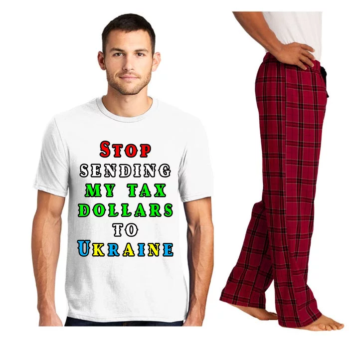 No More American Tax Dollars To Ukraine Biden Trump Desantis Pajama Set