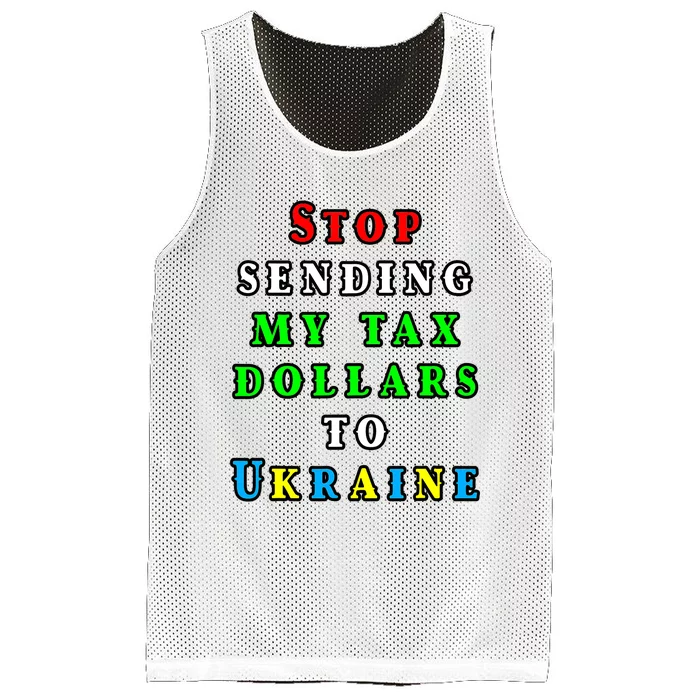 No More American Tax Dollars To Ukraine Biden Trump Desantis Mesh Reversible Basketball Jersey Tank