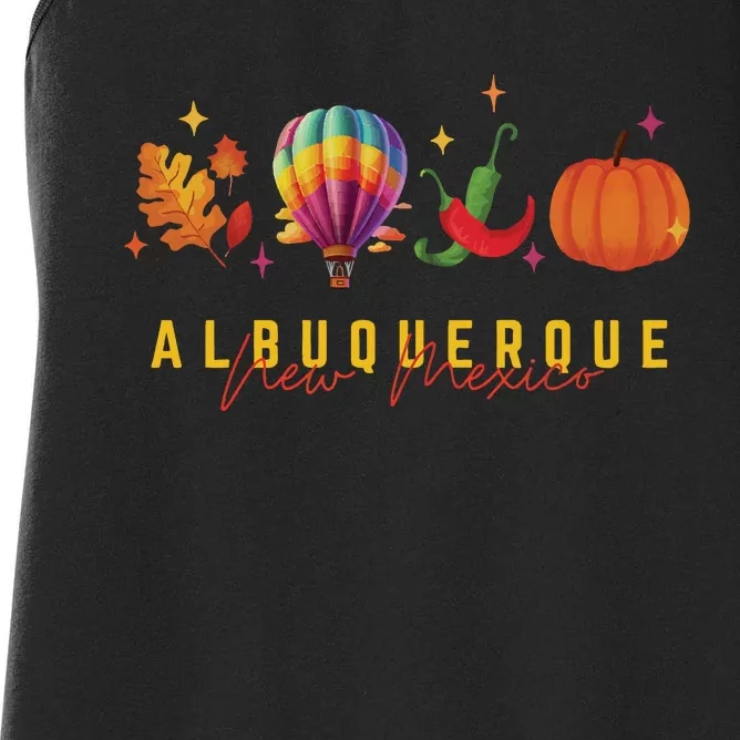 New Mexico Albuquerque Balloon Hot Air Balloon Festival Women's Racerback Tank