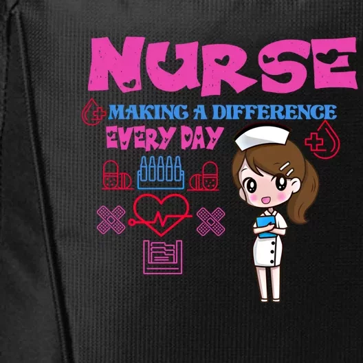 Nurse Making A Difference Every Day Nurse Nursing Gift City Backpack