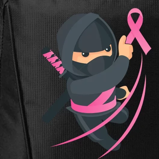 Ninja Martial Arts Support Breast Cancer Awareness Fighter Gift City Backpack