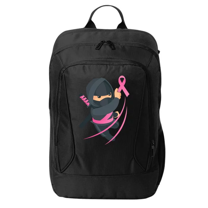 Ninja Martial Arts Support Breast Cancer Awareness Fighter Gift City Backpack