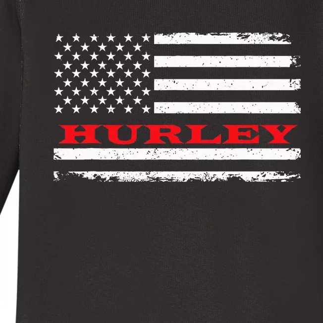 New Mexico American Flag Hurley USA Patriotic Souvenir Baby Long Sleeve Bodysuit