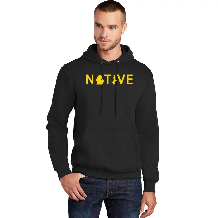 Native Michigander Ann Arbor Blue Yellow Hoodie