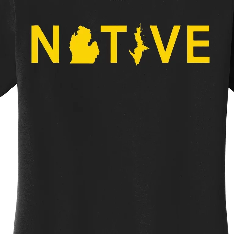 Native Michigander Ann Arbor Blue Yellow Women's T-Shirt