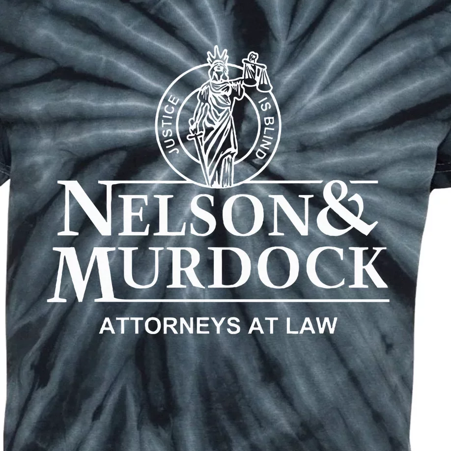 Nelson & Murdock Attorneys At Law Justice Is Blind Kids Tie-Dye T-Shirt