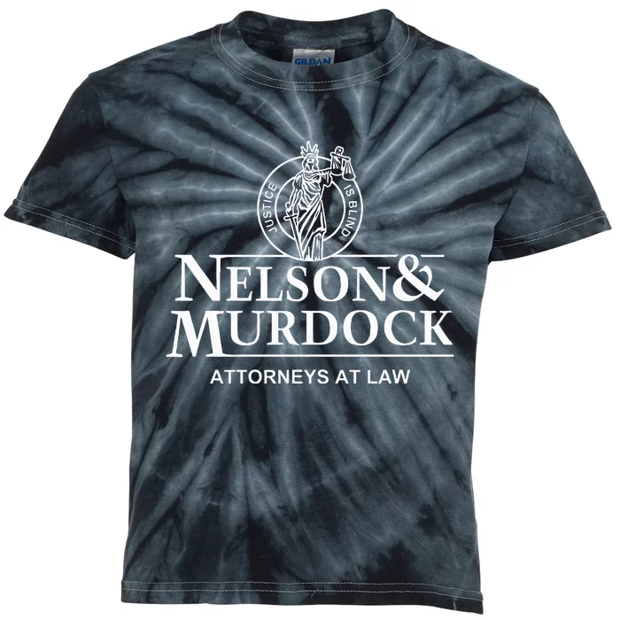 Nelson & Murdock Attorneys At Law Justice Is Blind Kids Tie-Dye T-Shirt