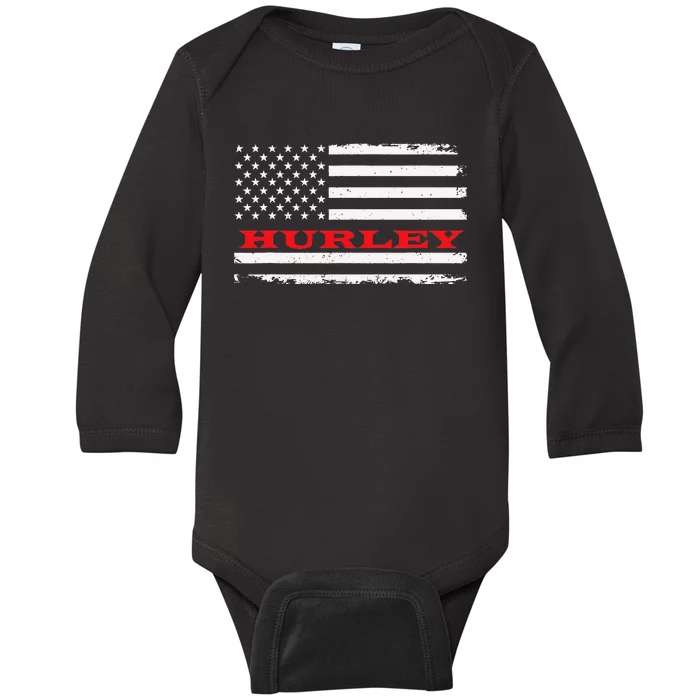 New Mexico American Flag Hurley USA Patriotic Souvenir Baby Long Sleeve Bodysuit