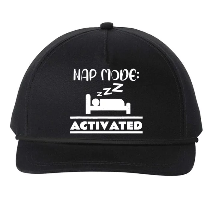 Nap Mode Activated Snapback Five-Panel Rope Hat