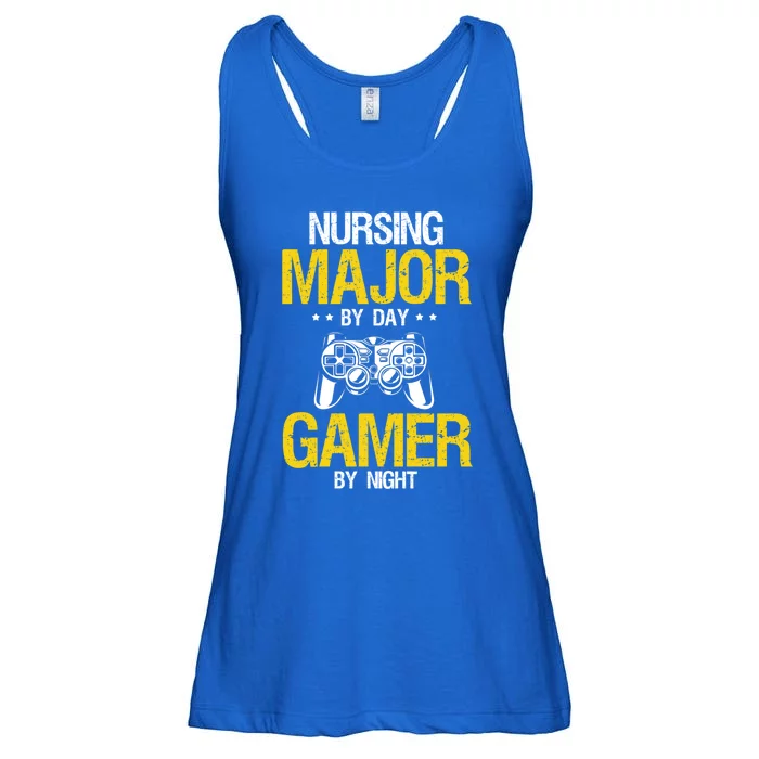 Nursing Major By Day Gamer Night Nursing Student Nurse Gift Ladies Essential Flowy Tank