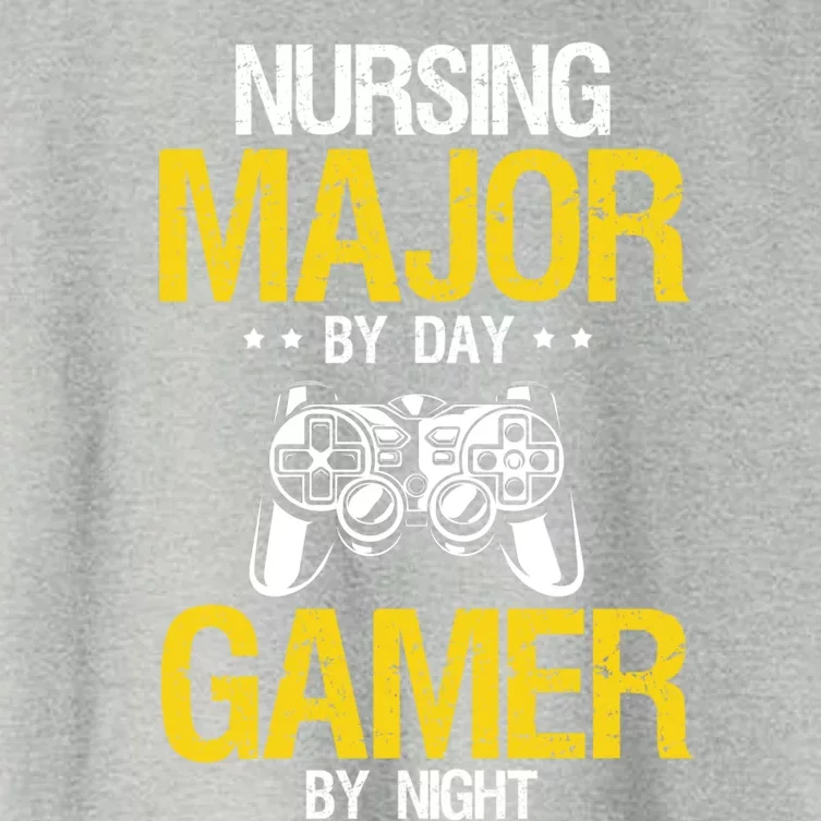 Nursing Major By Day Gamer Night Nursing Student Nurse Gift Women's Crop Top Tee