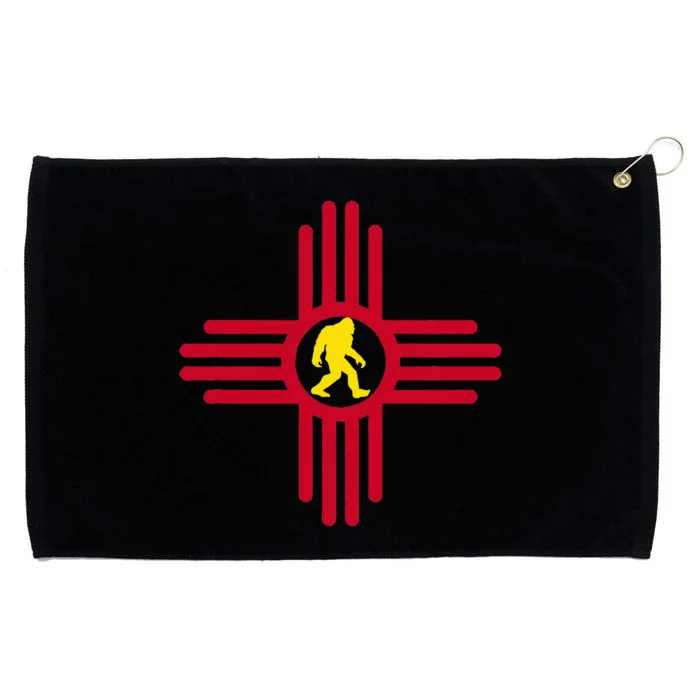 New Mexico Bigfoot State Flag Zia Symbol Bigfoot New Mexico Grommeted Golf Towel