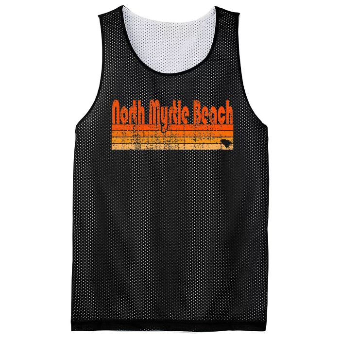 North Myrtle Beach Sc Retro 80s Style Mesh Reversible Basketball Jersey Tank