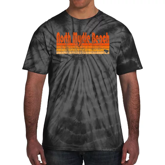 North Myrtle Beach Sc Retro 80s Style Tie-Dye T-Shirt