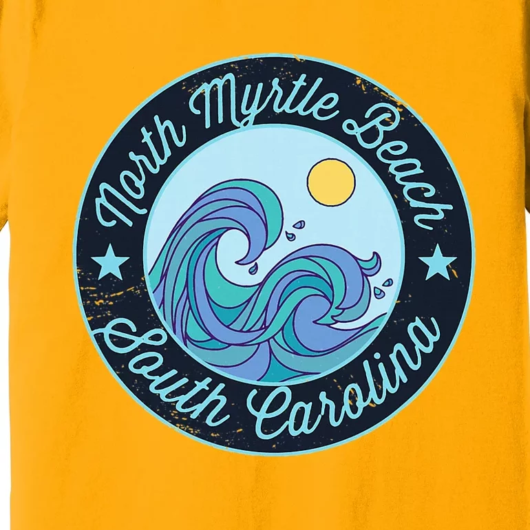 North Myrtle Beach Sc South Carolina Souvenir Nautical Surfe Premium T-Shirt