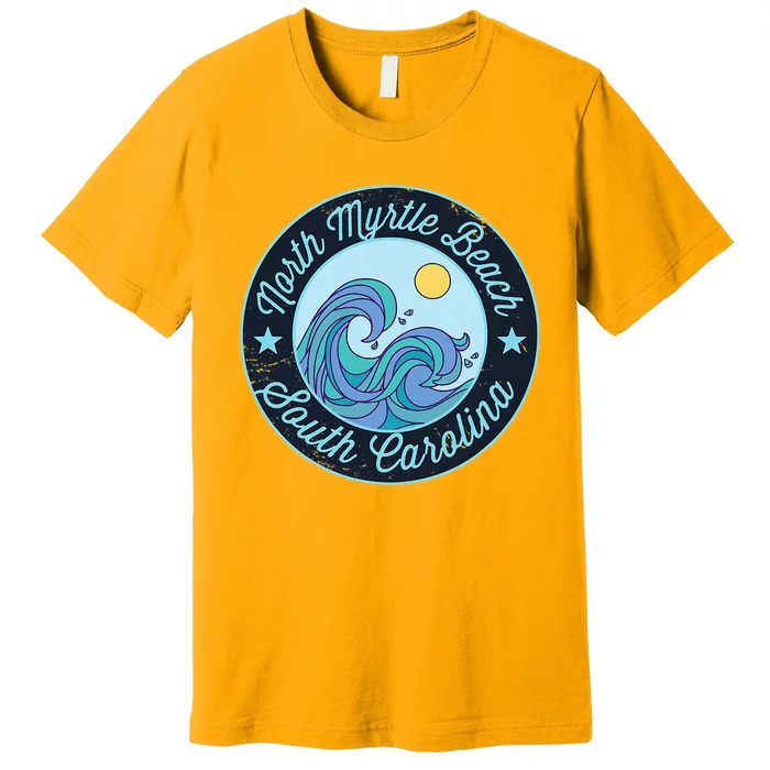 North Myrtle Beach Sc South Carolina Souvenir Nautical Surfe Premium T-Shirt