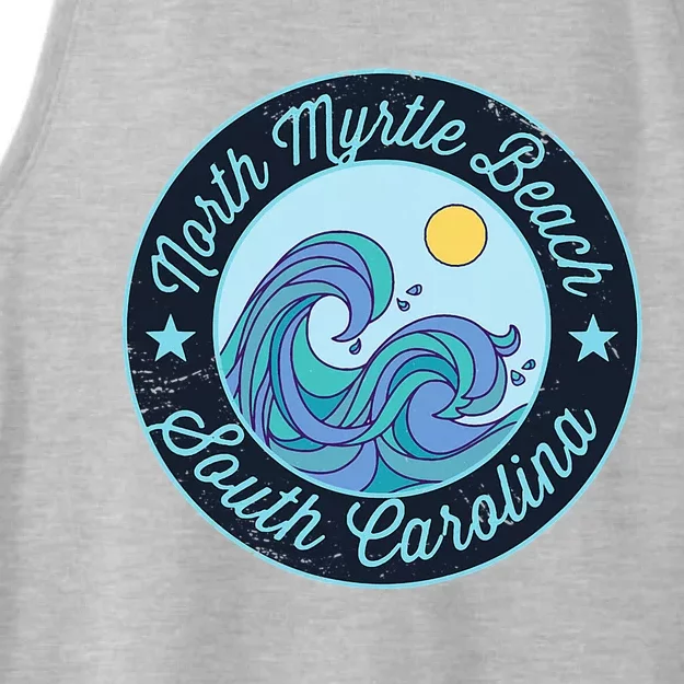 North Myrtle Beach Sc South Carolina Souvenir Nautical Surfe Ladies Tri-Blend Wicking Tank