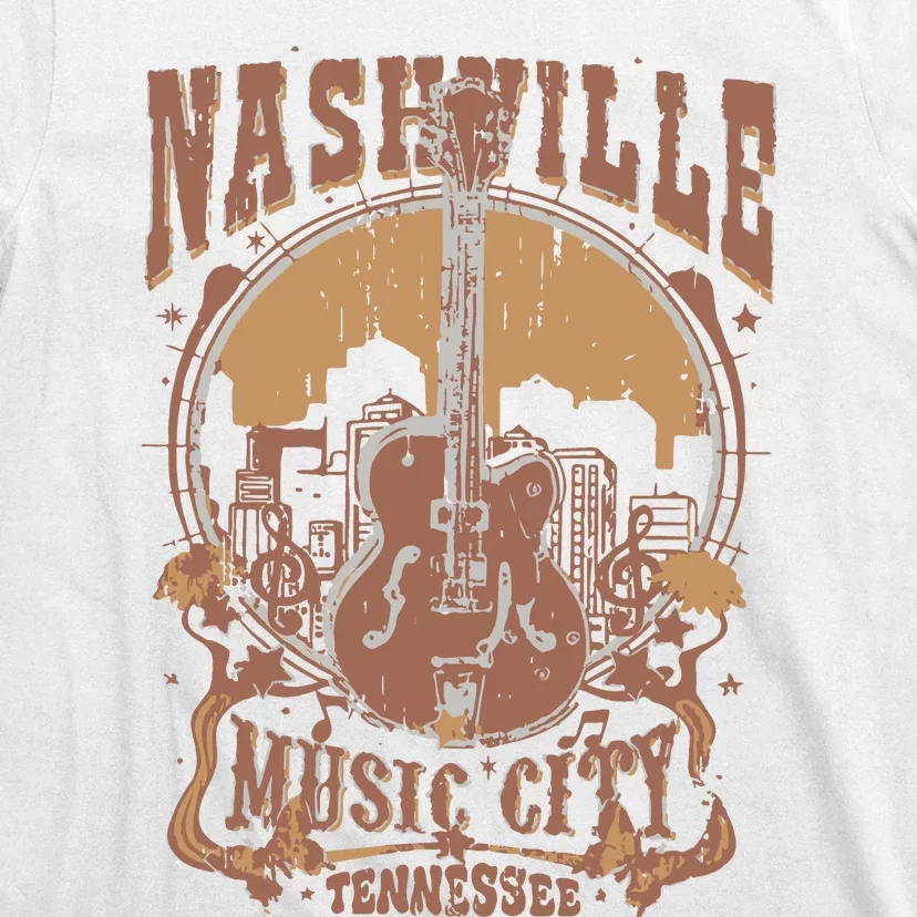 Nashville Music City Tennessee Guitar T-Shirt