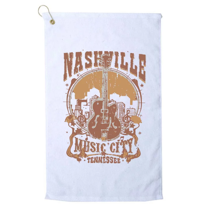 Nashville Music City Tennessee Guitar Platinum Collection Golf Towel