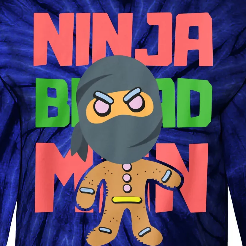 Ninjabread Man Christmas Tie-Dye Long Sleeve Shirt