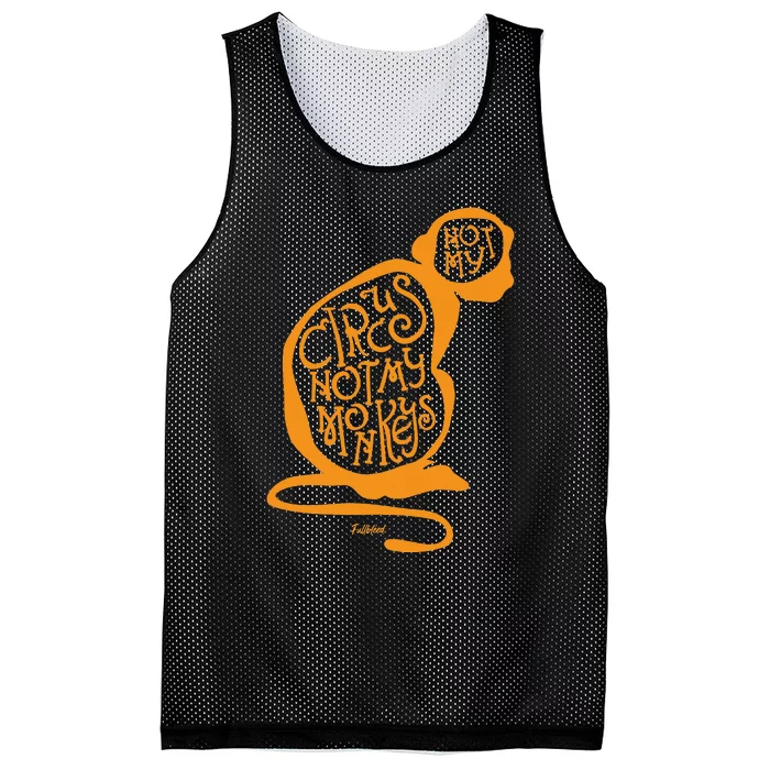 Not My Circus Not My Monkeys Mesh Reversible Basketball Jersey Tank