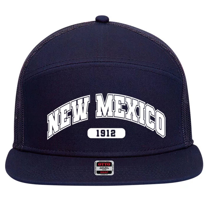 New Mexico Collegiate Style 7 Panel Mesh Trucker Snapback Hat