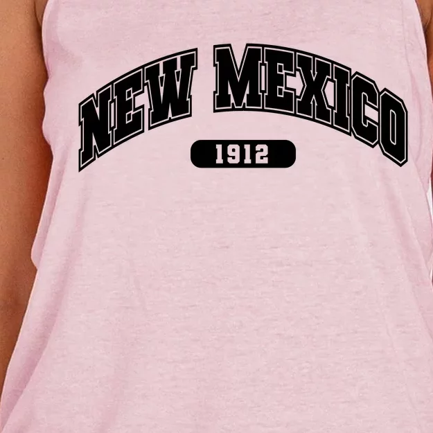 New Mexico Collegiate Style Women's Knotted Racerback Tank