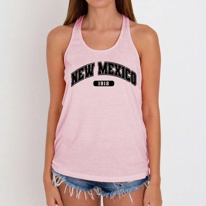 New Mexico Collegiate Style Women's Knotted Racerback Tank