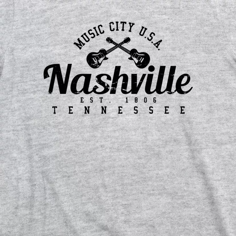 Nashville Music City Tennessee Country Music City Guitar T-Shirt